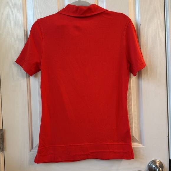 Tory Burch women’s Polo sleeve coral orange Cotton small - Picture 10 of 10